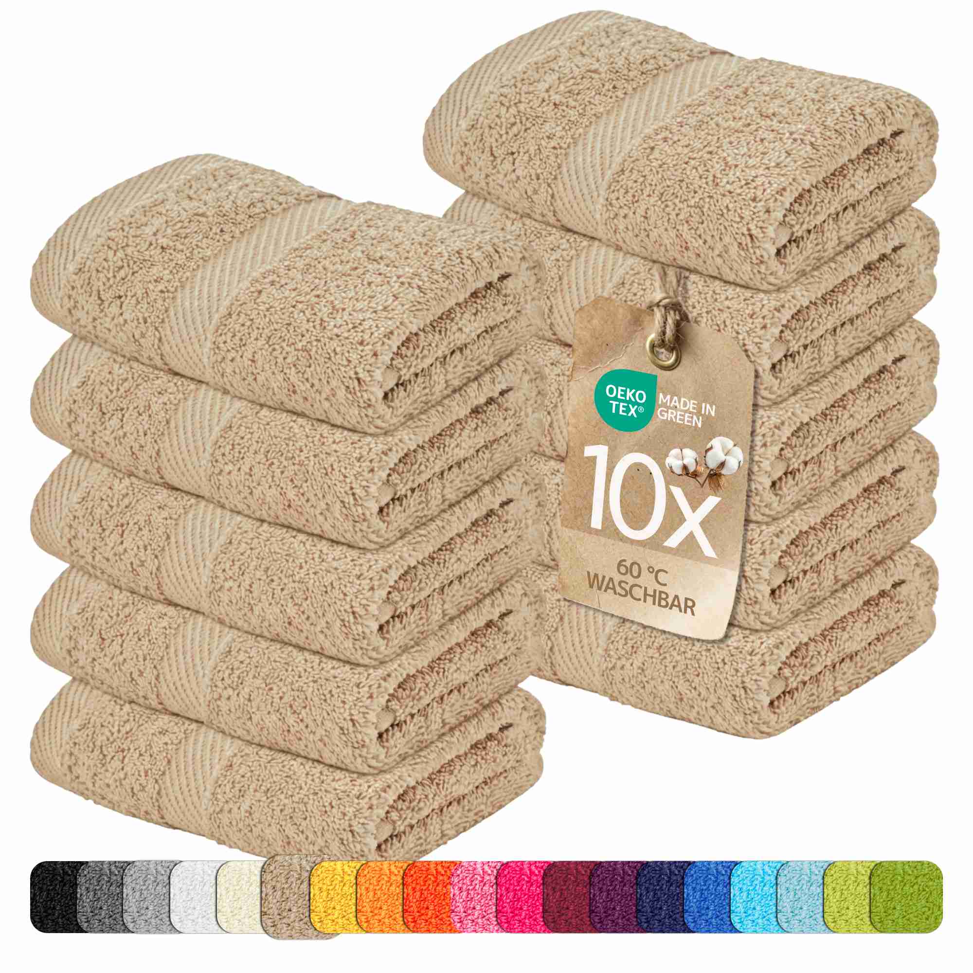 etérea 10er Pack Handtücher Carli Handtuch Bulkset
