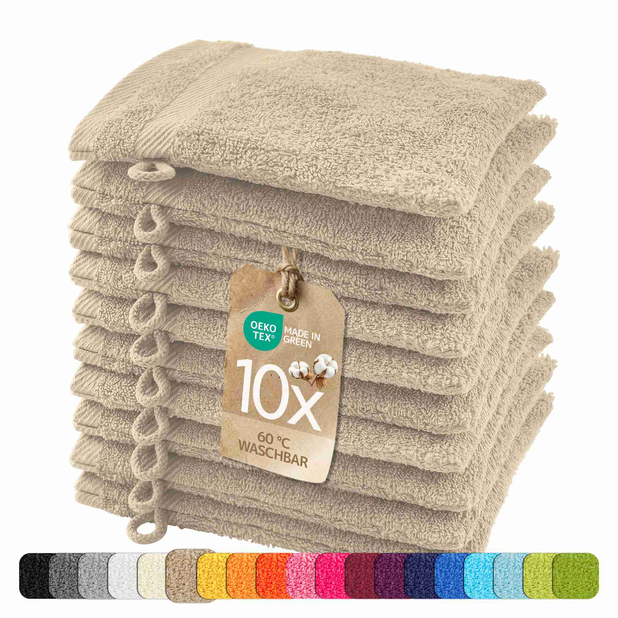 etérea 10er Pack Handtücher Carli Handtuch Bulkset