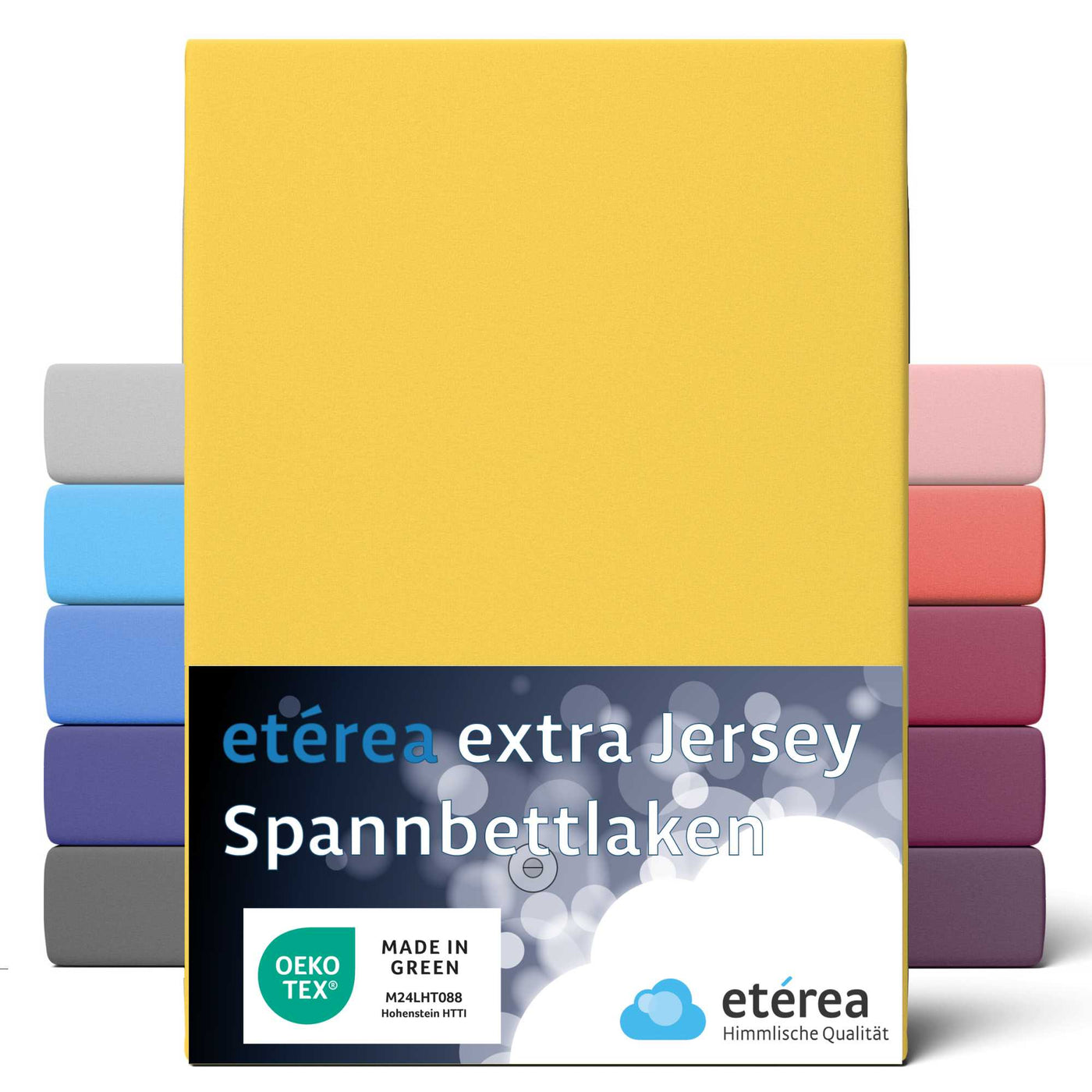 etérea Extra Jersey Spannbettlaken Gelb #farbe_gelb