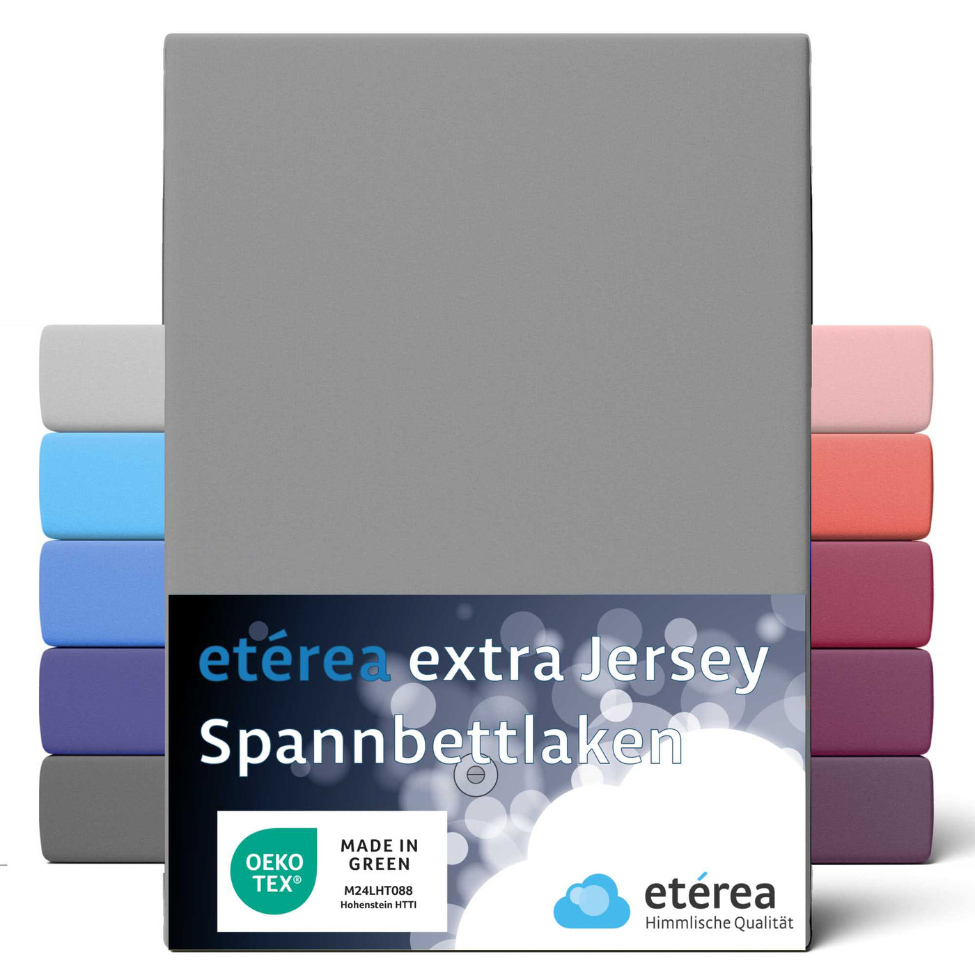 etérea Extra Jersey Spannbettlaken Frost #farbe_frost-grau