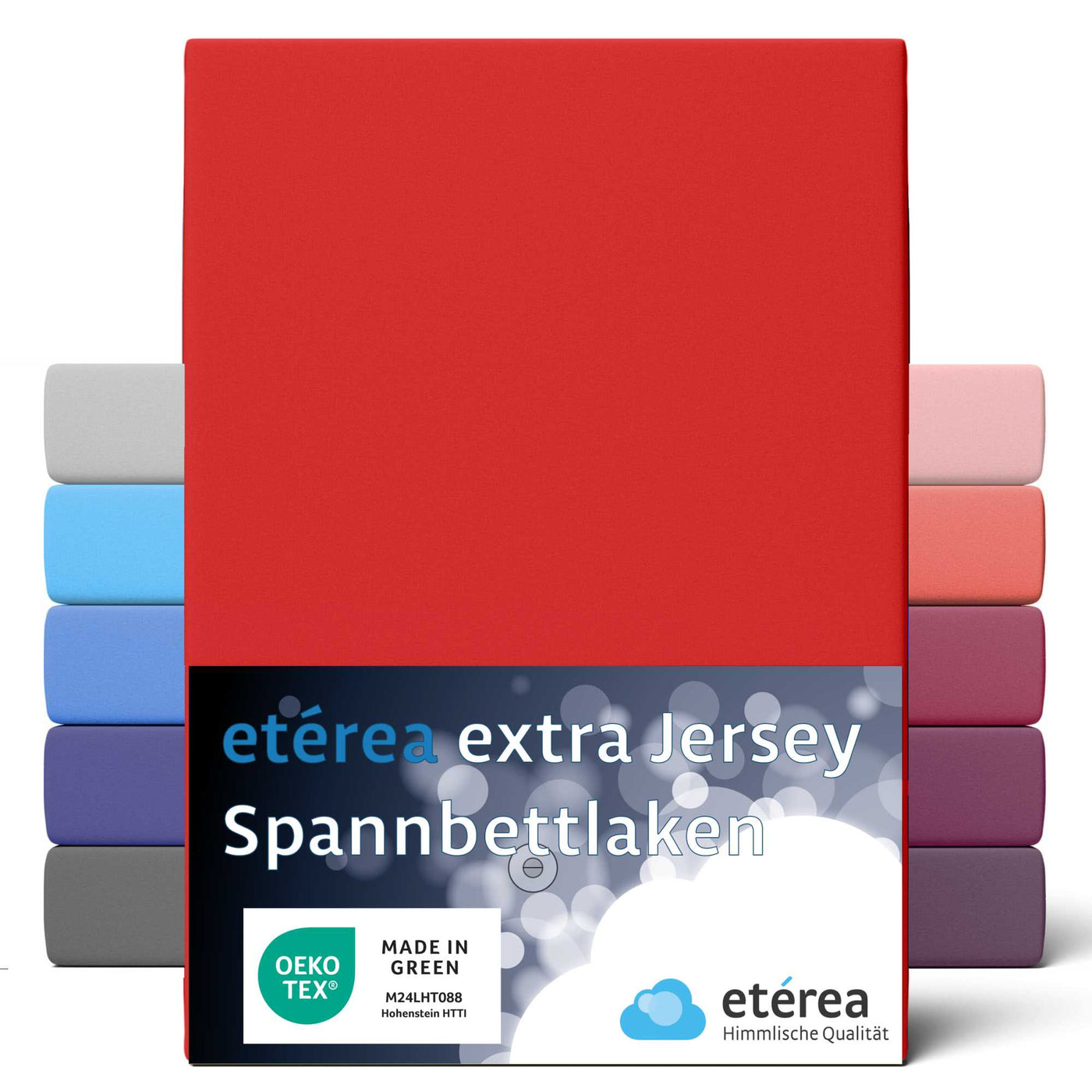 etérea Extra Jersey Spannbettlaken Rot #farbe_rot