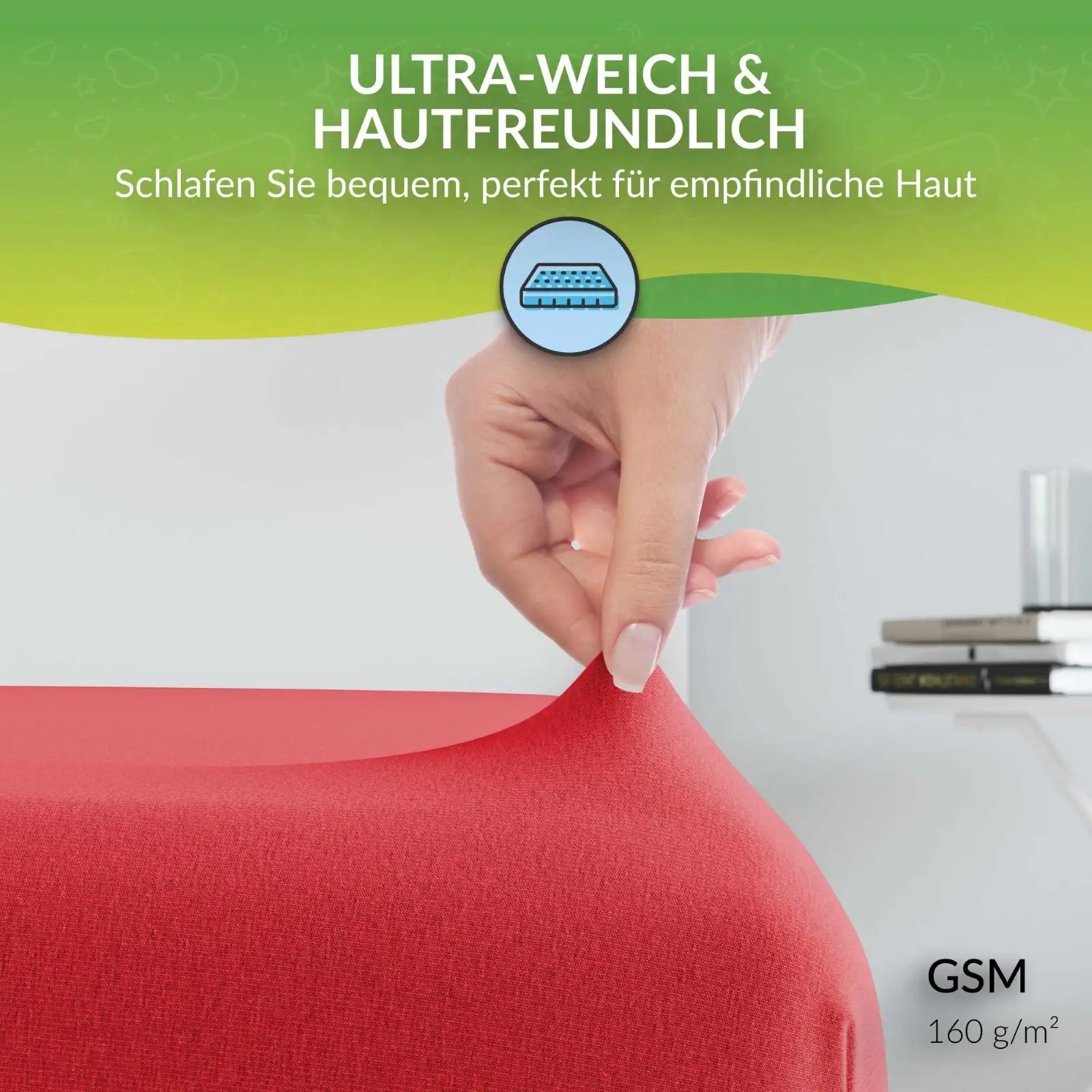 etérea Extra Jersey Spannbettlaken - 90x200 - 240x220 cm