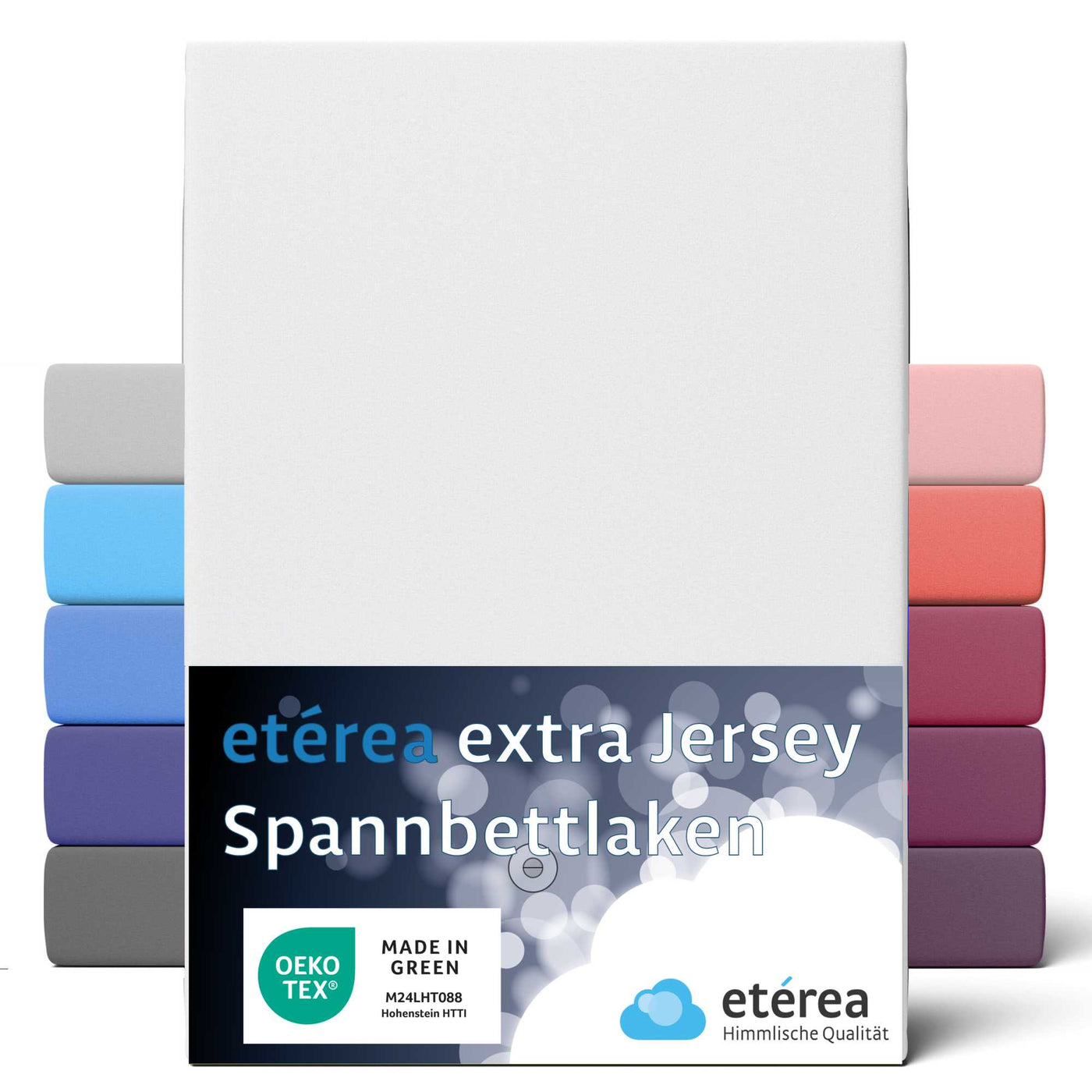 etérea Extra Jersey Spannbettlaken Weiss #farbe_weiss
