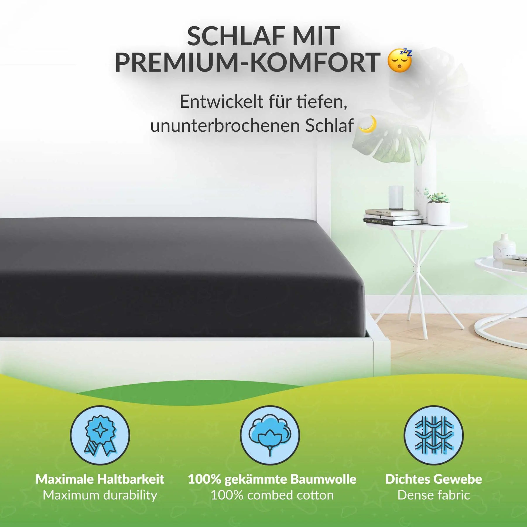 etérea Extra Jersey Topper Spannbettlaken - 90x200 - 200x220 cm