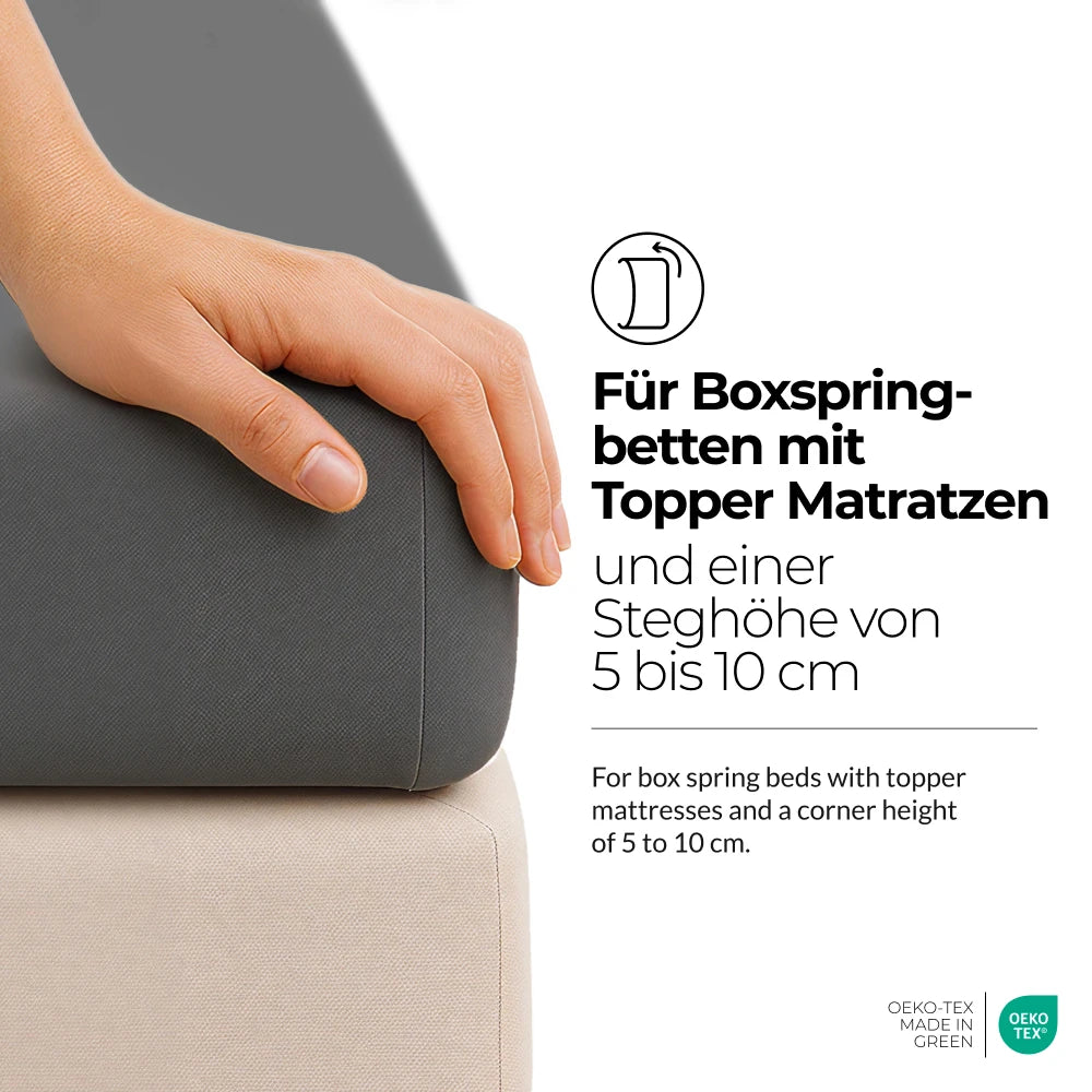 etérea Extra Jersey Topper Spannbettlaken 140x200 - 160x220 cm Gelb