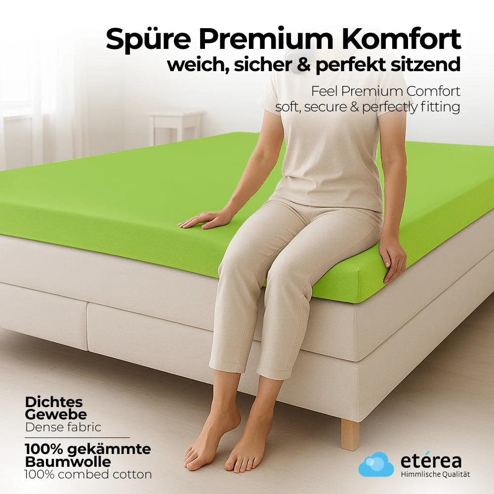 etérea Extra Jersey Topper Spannbettlaken 140x200 - 160x220 cm Gelb