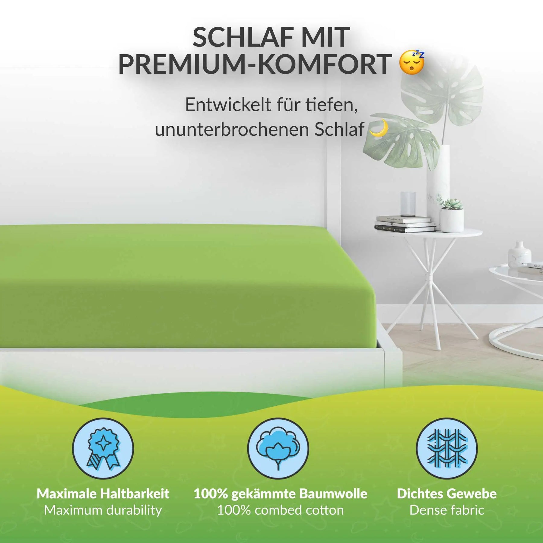 etérea Extra Jersey Topper Spannbettlaken - 90x200 - 200x220 cm