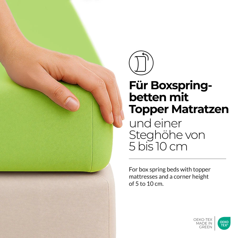 etérea Extra Jersey Topper Spannbettlaken 140x200 - 160x220 cm Gelb