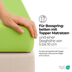 etérea Extra Jersey Topper Spannbettlaken 140x200 - 160x220 cm Gelb