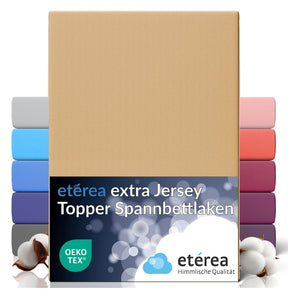 etérea Extra Jersey Topper Spannbettlaken 140x200 - 160x220 cm Gelb