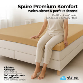 etérea Extra Jersey Topper Spannbettlaken 140x200 - 160x220 cm Gelb