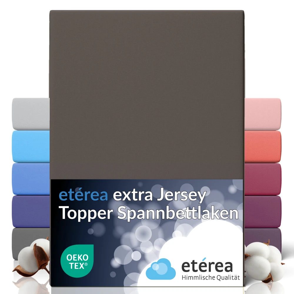 etérea Extra Jersey Topper Spannbettlaken 140x200 - 160x220 cm Gelb