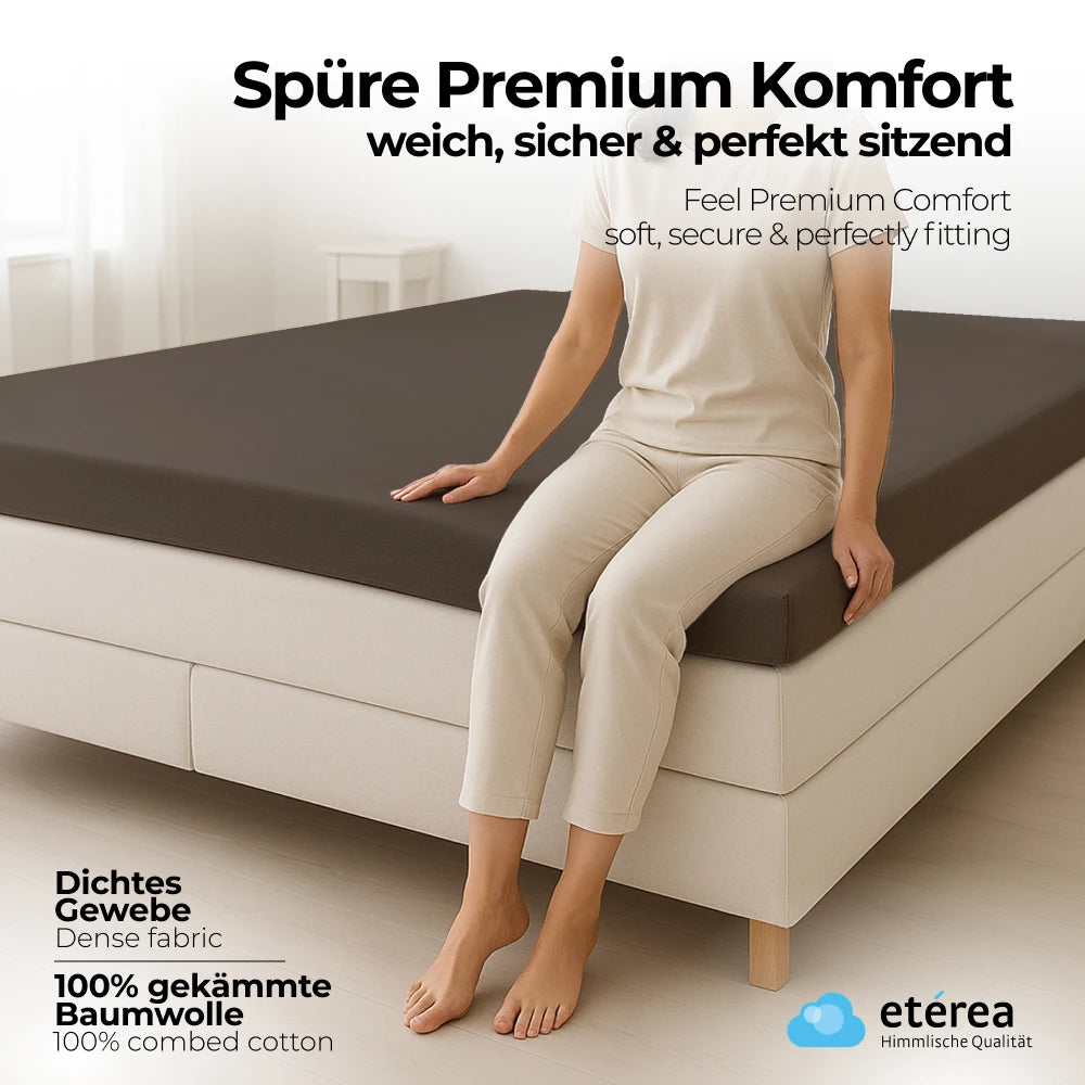 etérea Extra Jersey Topper Spannbettlaken 140x200 - 160x220 cm Gelb