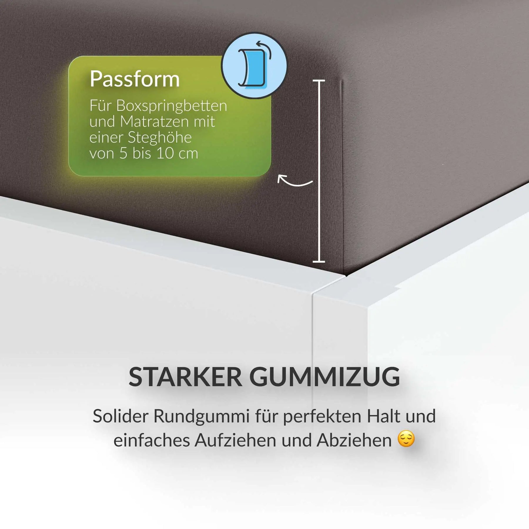 etérea Extra Jersey Topper Spannbettlaken - 90x200 - 200x220 cm