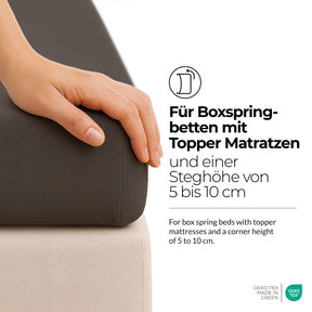 etérea Extra Jersey Topper Spannbettlaken 140x200 - 160x220 cm Gelb