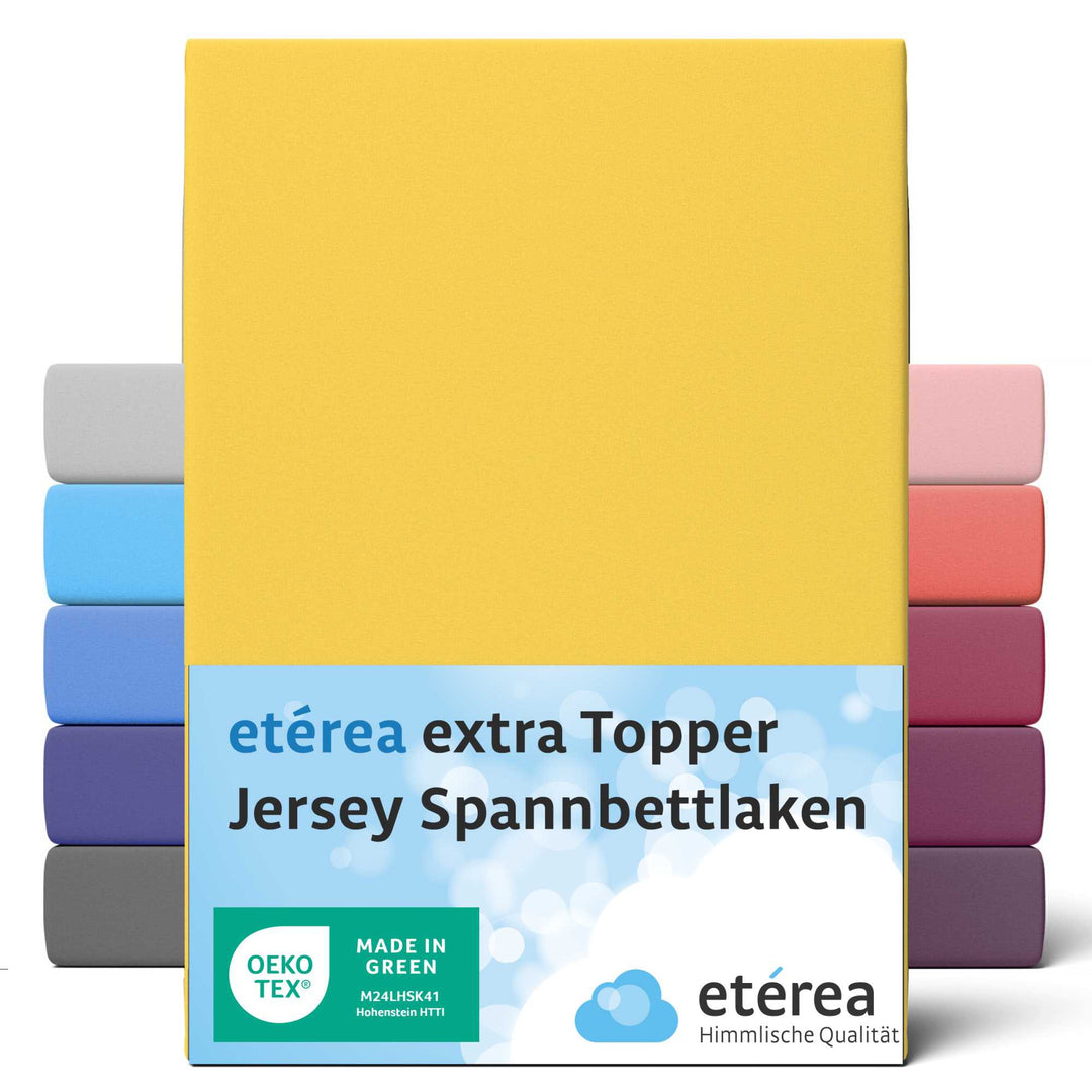 etérea Extra Jersey Topper Spannbettlaken #farbe_gelb