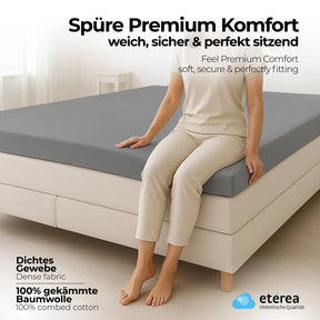 etérea Extra Jersey Topper Spannbettlaken 140x200 - 160x220 cm Gelb