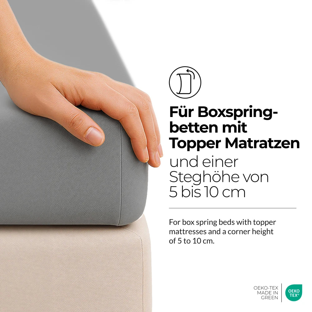 etérea Extra Jersey Topper Spannbettlaken 140x200 - 160x220 cm Gelb