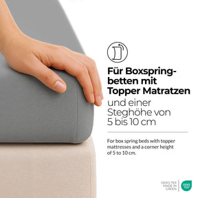etérea Extra Jersey Topper Spannbettlaken 140x200 - 160x220 cm Gelb