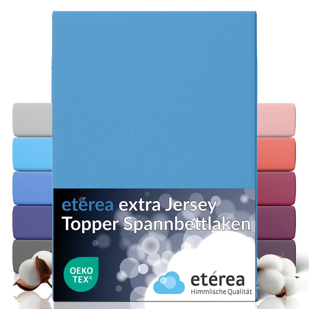 etérea Extra Jersey Topper Spannbettlaken 140x200 - 160x220 cm Gelb
