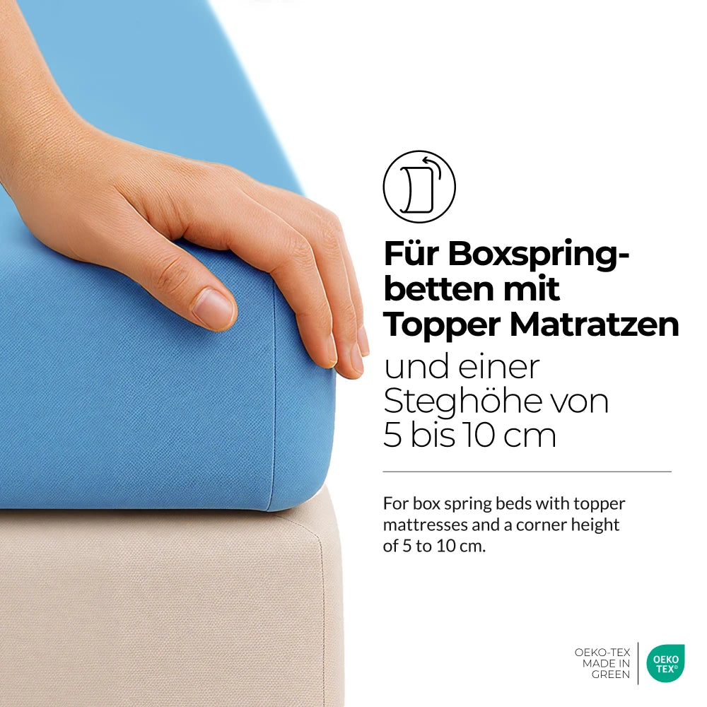 etérea Extra Jersey Topper Spannbettlaken 140x200 - 160x220 cm Gelb