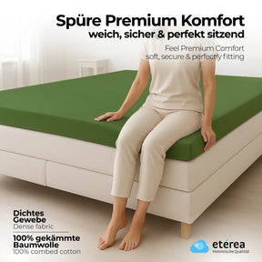 etérea Extra Jersey Topper Spannbettlaken 140x200 - 160x220 cm Gelb