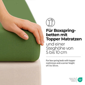 etérea Extra Jersey Topper Spannbettlaken 140x200 - 160x220 cm Gelb