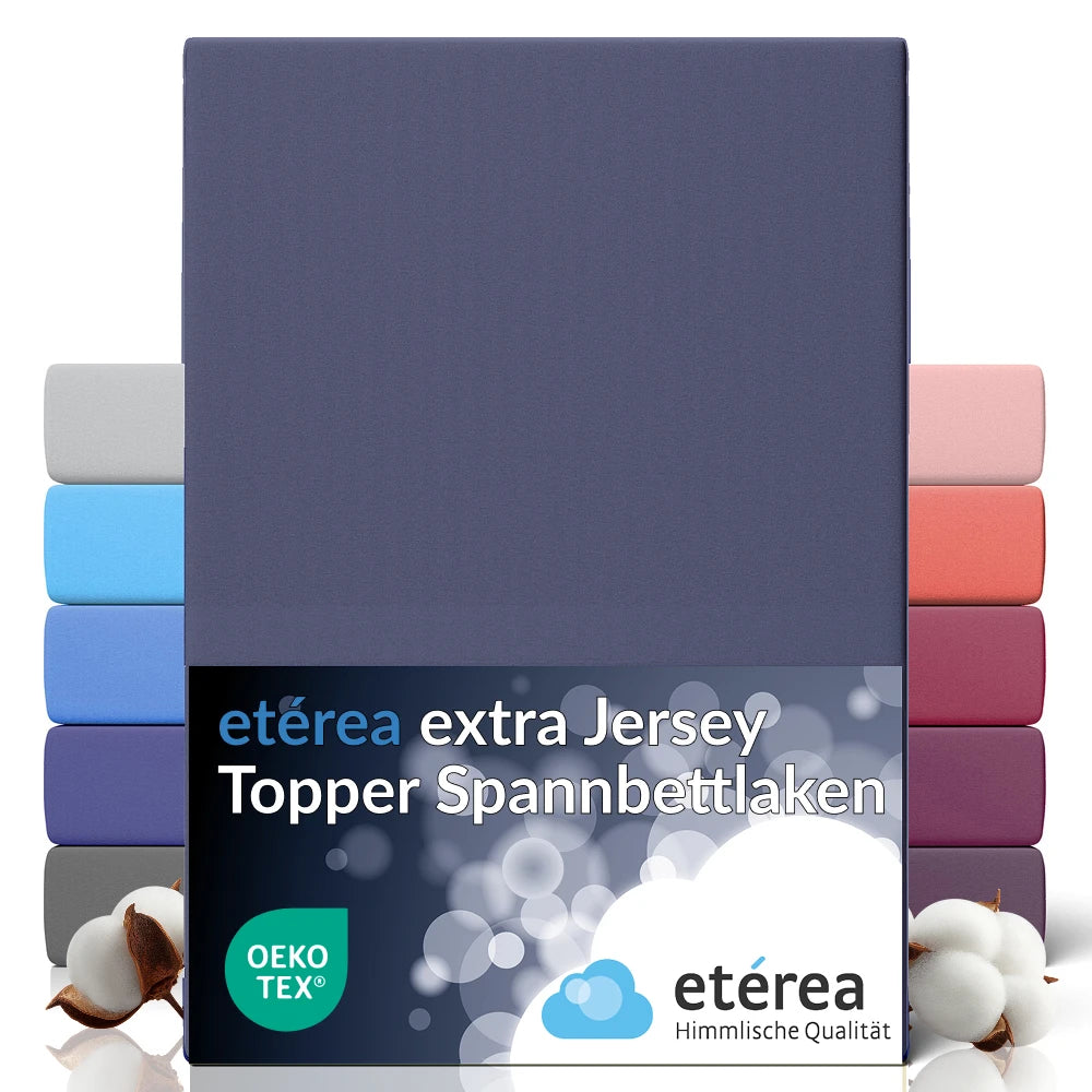 etérea Extra Jersey Topper Spannbettlaken 140x200 - 160x220 cm Gelb