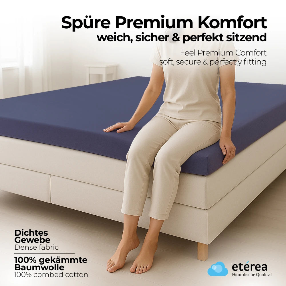 etérea Extra Jersey Topper Spannbettlaken 140x200 - 160x220 cm Gelb