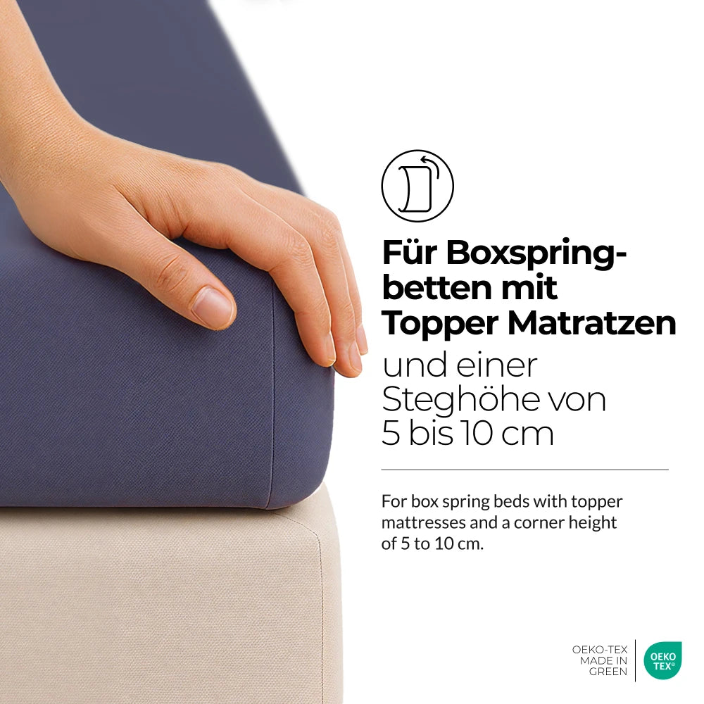 etérea Extra Jersey Topper Spannbettlaken 140x200 - 160x220 cm Gelb