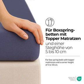 etérea Extra Jersey Topper Spannbettlaken 140x200 - 160x220 cm Gelb