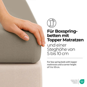 etérea Extra Jersey Topper Spannbettlaken 140x200 - 160x220 cm Gelb