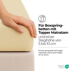 etérea Extra Jersey Topper Spannbettlaken 140x200 - 160x220 cm Gelb