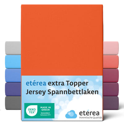 etérea Extra Jersey Topper Spannbettlaken #farbe_orange