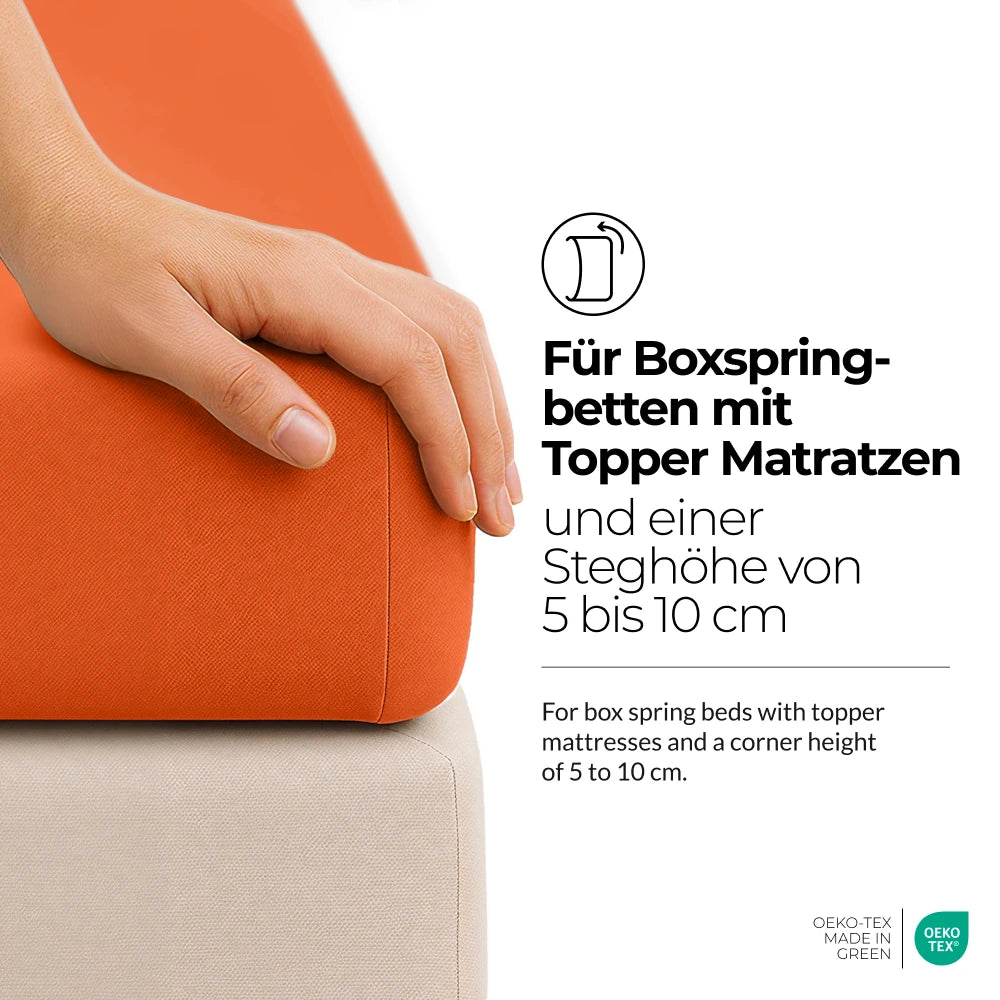 etérea Extra Jersey Topper Spannbettlaken 140x200 - 160x220 cm Gelb