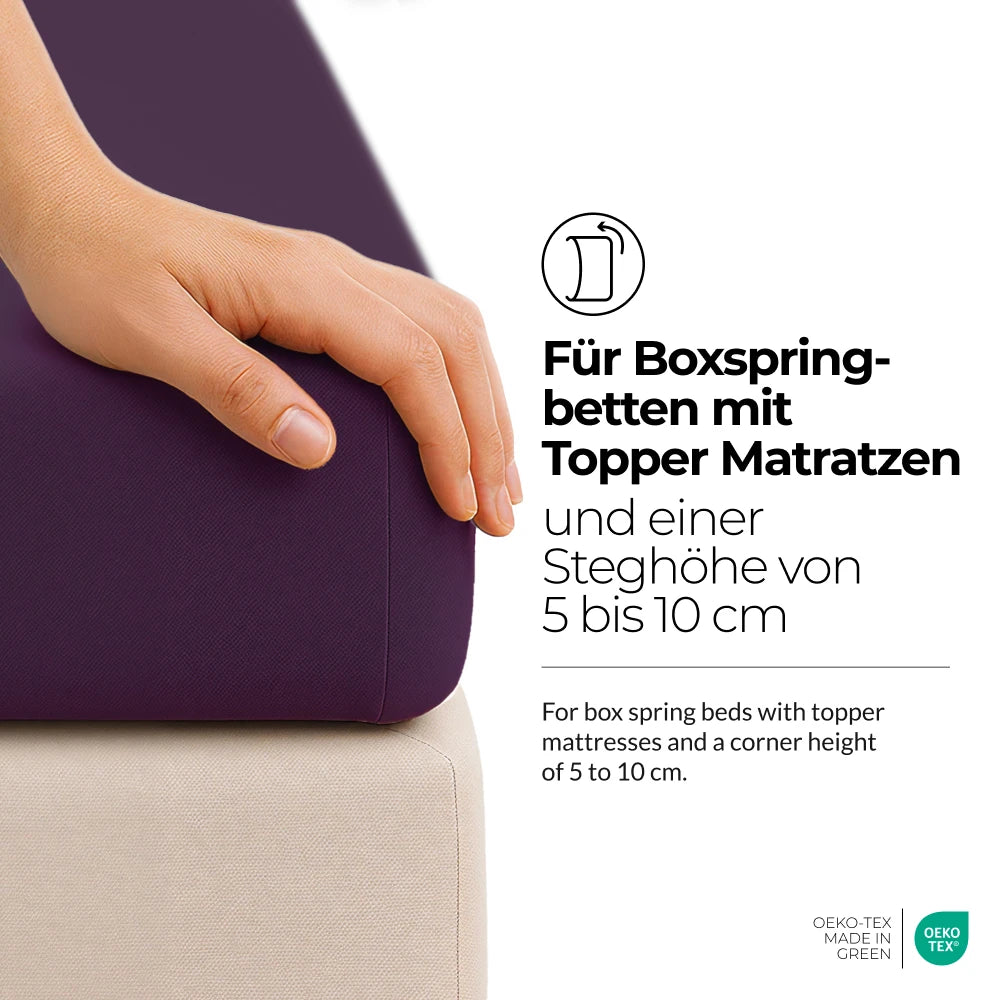 etérea Extra Jersey Topper Spannbettlaken 140x200 - 160x220 cm Gelb