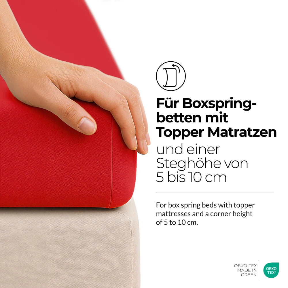 etérea Extra Jersey Topper Spannbettlaken 140x200 - 160x220 cm Gelb