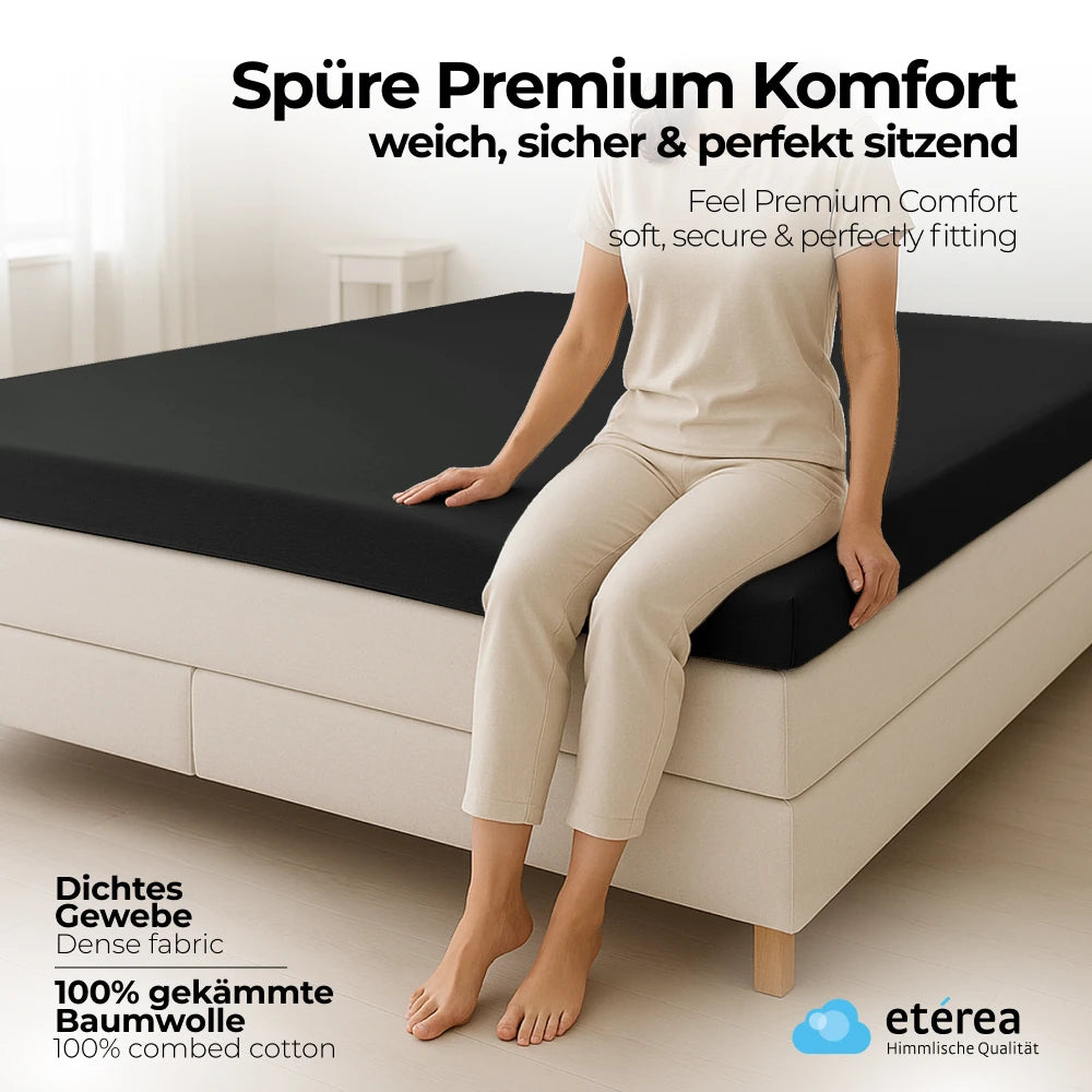 etérea Extra Jersey Topper Spannbettlaken 140x200 - 160x220 cm Gelb
