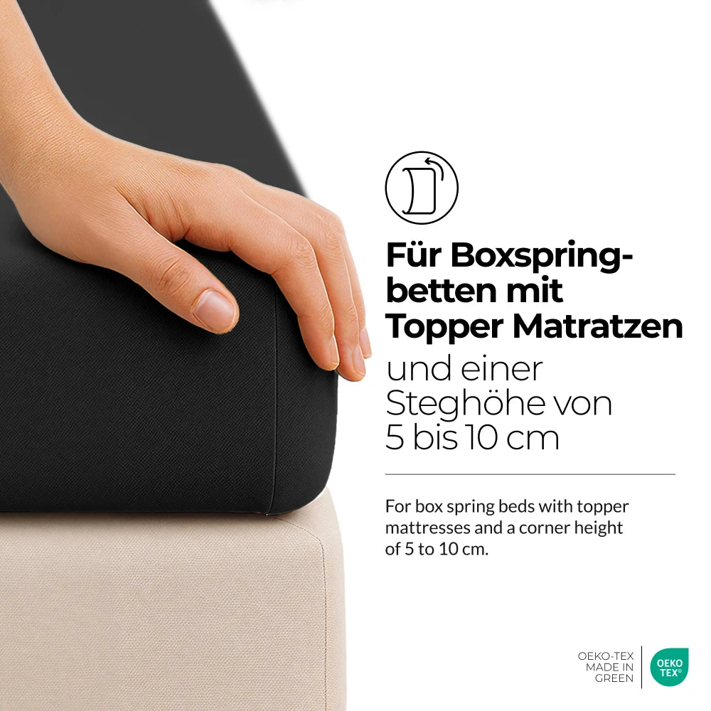 etérea Extra Jersey Topper Spannbettlaken 140x200 - 160x220 cm Gelb
