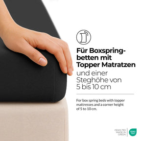etérea Extra Jersey Topper Spannbettlaken 140x200 - 160x220 cm Gelb