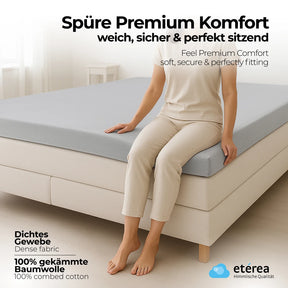 etérea Extra Jersey Topper Spannbettlaken 140x200 - 160x220 cm Gelb