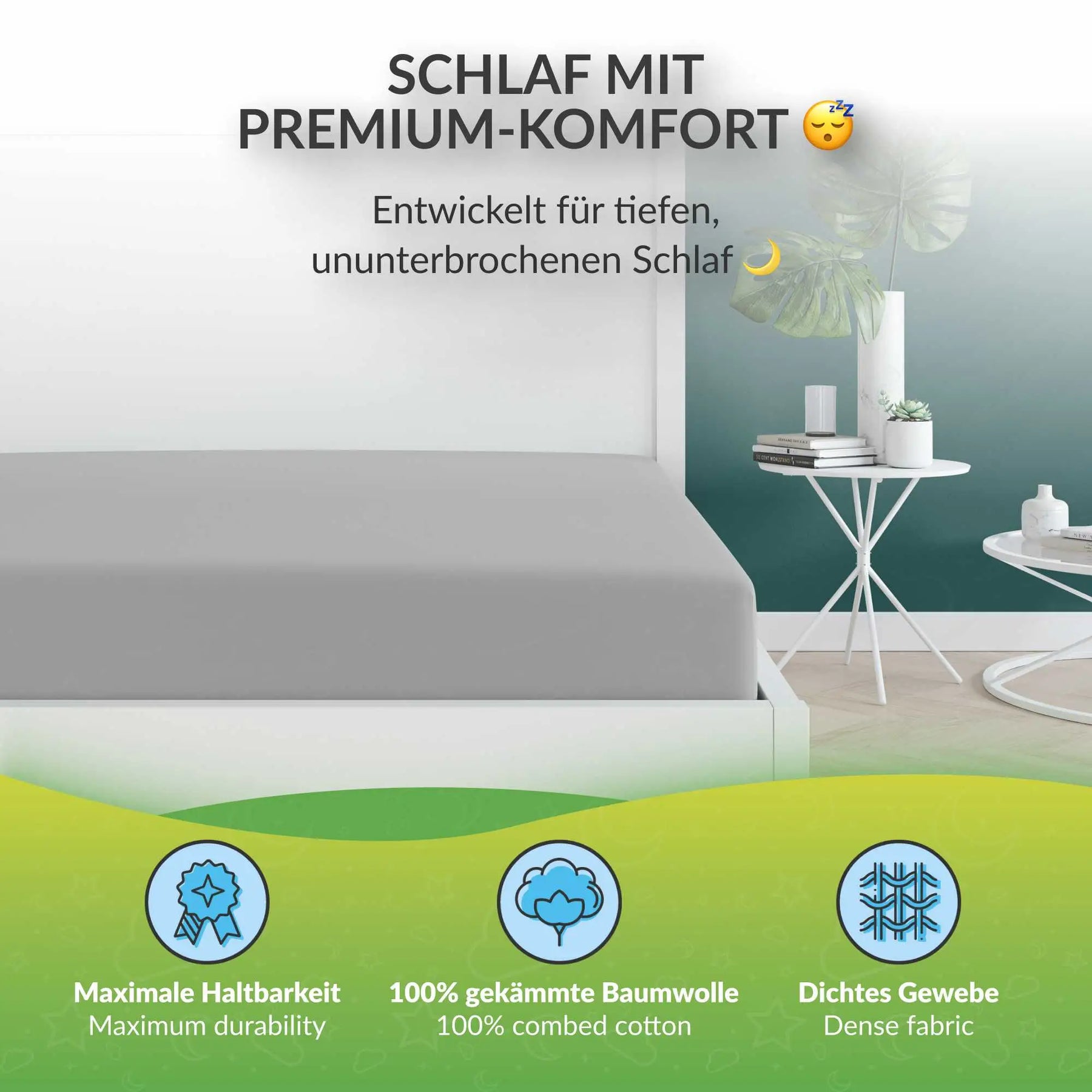 etérea Extra Jersey Topper Spannbettlaken - 90x200 - 200x220 cm