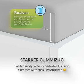etérea Extra Jersey Topper Spannbettlaken - 90x200 - 200x220 cm