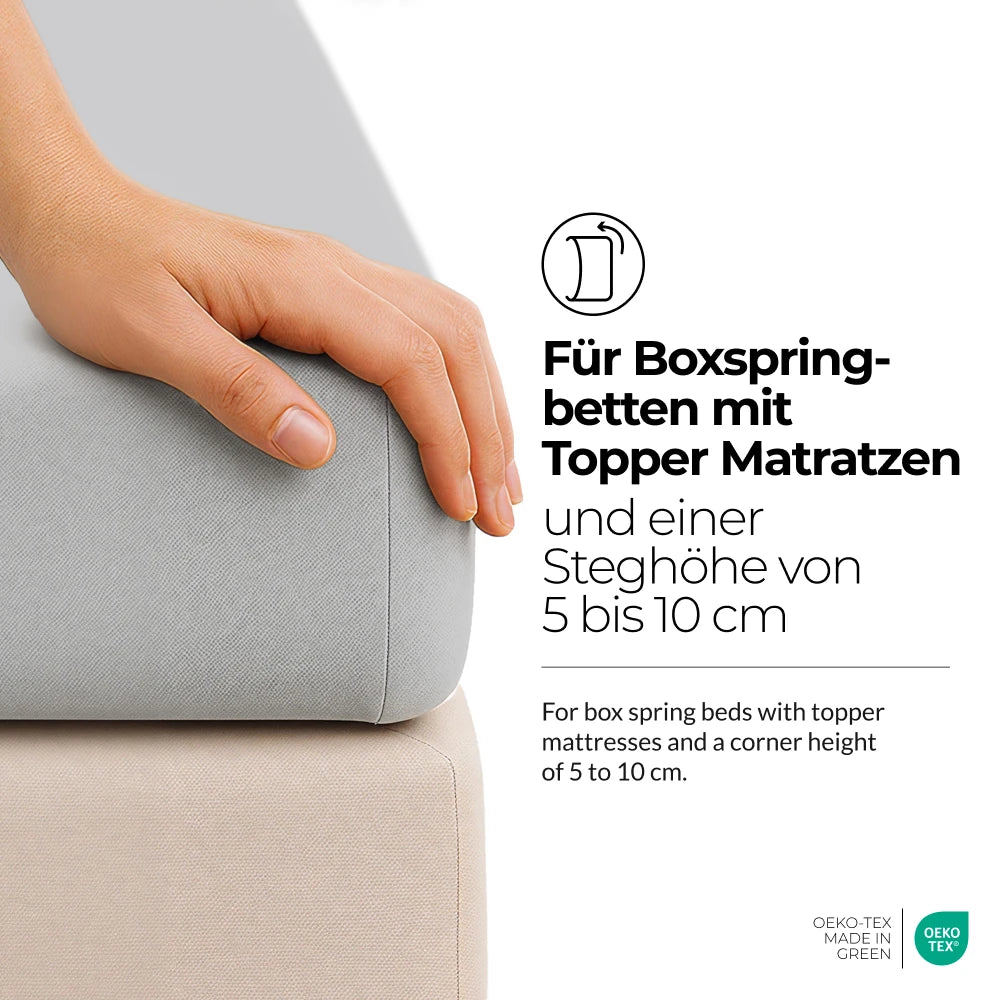 etérea Extra Jersey Topper Spannbettlaken 140x200 - 160x220 cm Gelb
