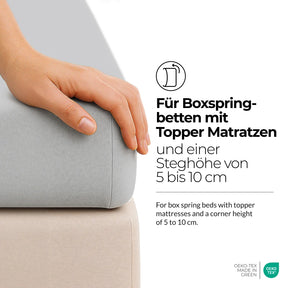 etérea Extra Jersey Topper Spannbettlaken 140x200 - 160x220 cm Gelb