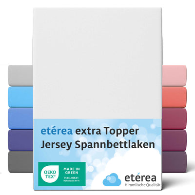 etérea Extra Jersey Topper Spannbettlaken #farbe_weiss