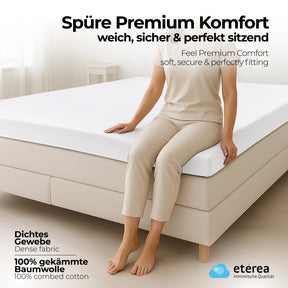 etérea Extra Jersey Topper Spannbettlaken 140x200 - 160x220 cm Gelb