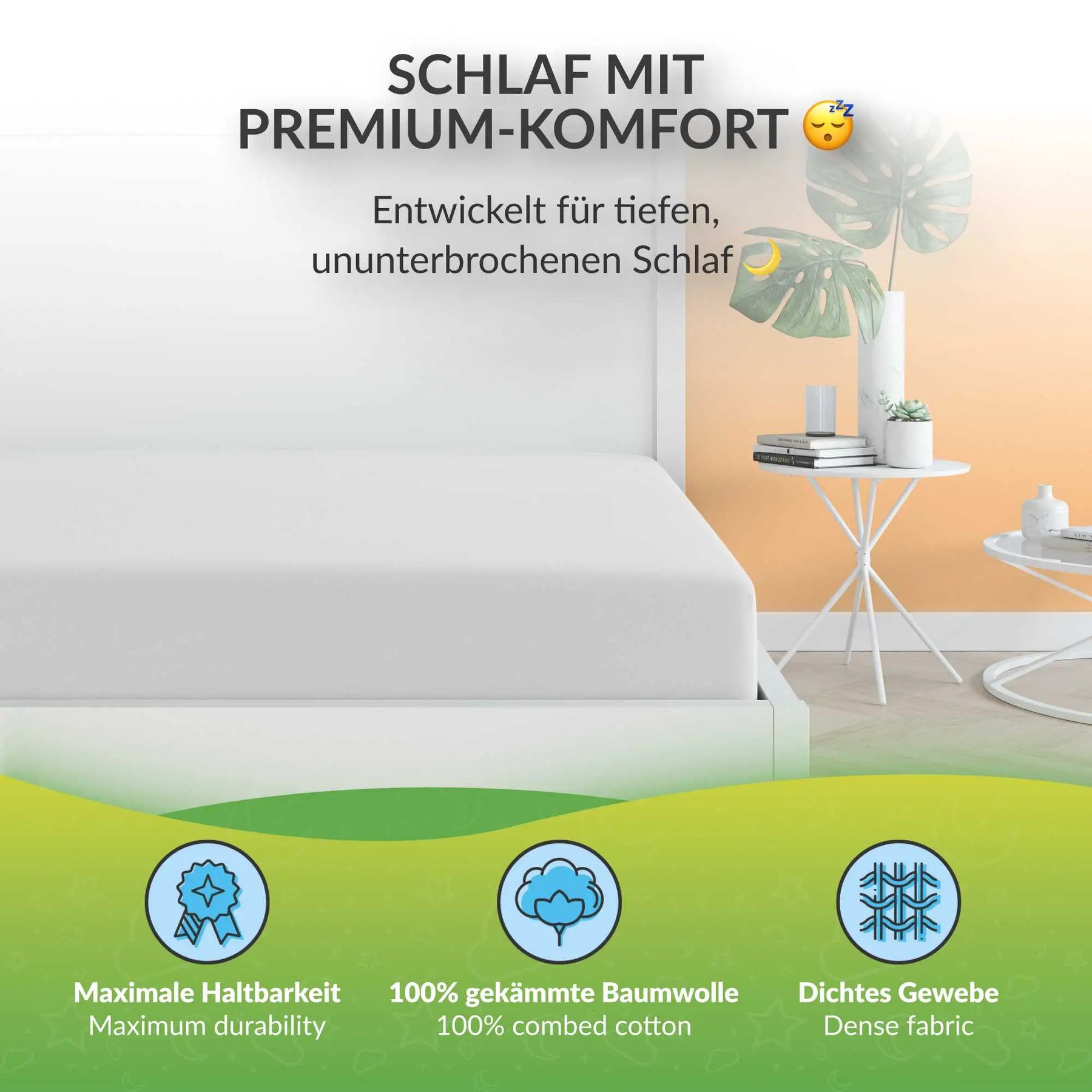 etérea Extra Jersey Topper Spannbettlaken - 90x200 - 200x220 cm