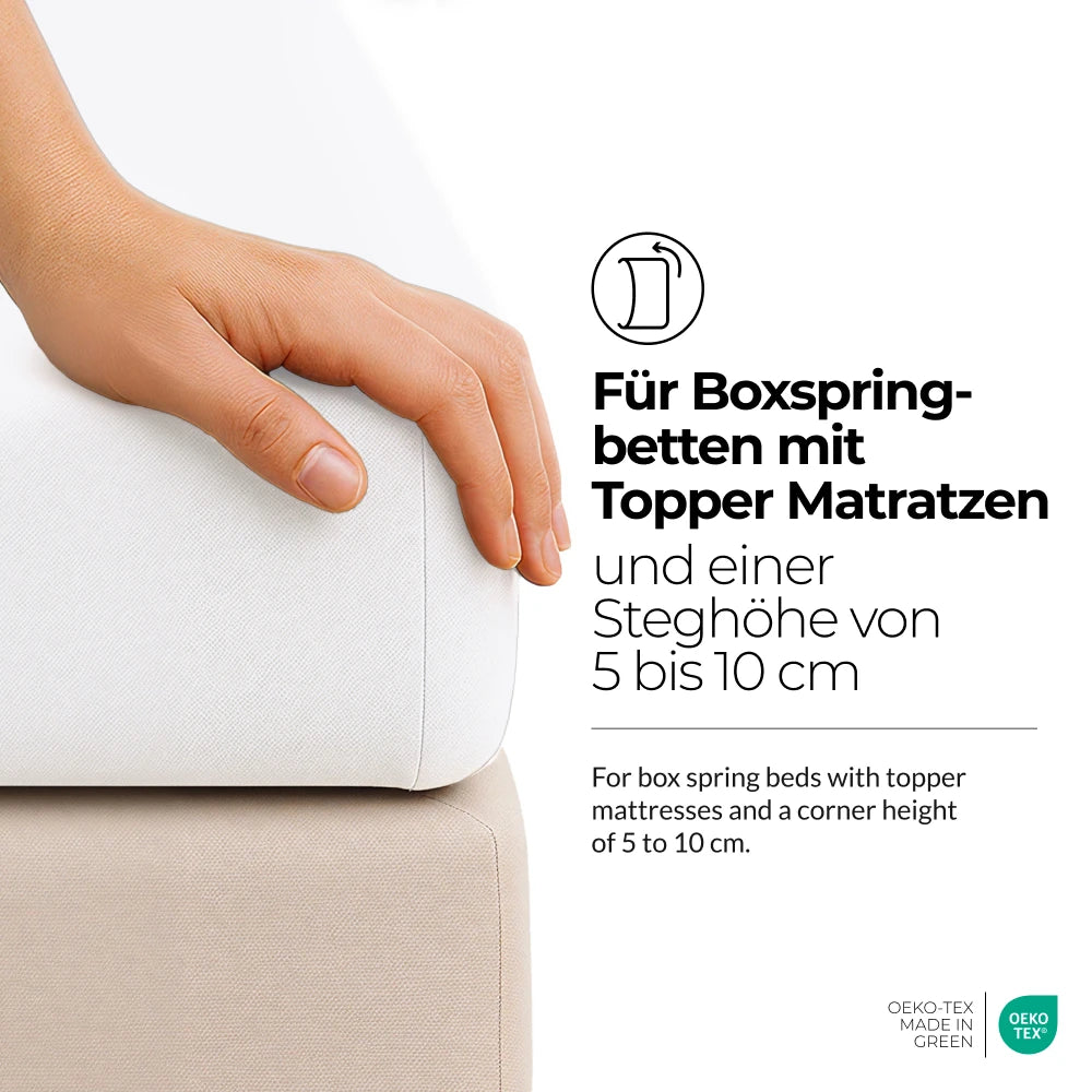 etérea Extra Jersey Topper Spannbettlaken 140x200 - 160x220 cm Gelb
