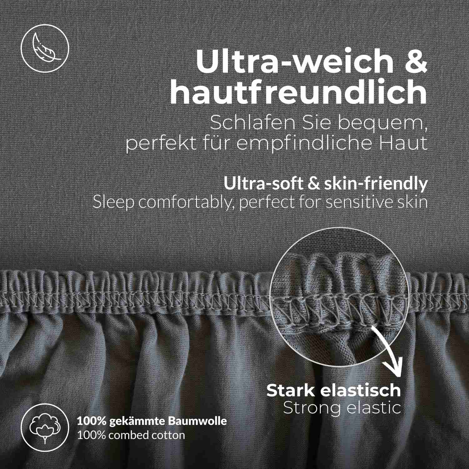 etérea Extra Jersey Spannbettlaken - 90x200 - 240x220 cm